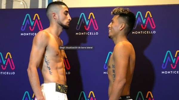 Mario “Espartano” Esparza y Jonathan Ramírez Huaman prometen un peleón para abrir la velada de boxeo en el Monticello. Foto: JP Viluñir, RedGol.