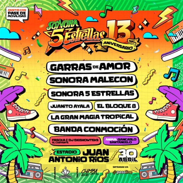 Sonora 5 Estrellas tendrá masivo festejo por su cumpleaños número 13.