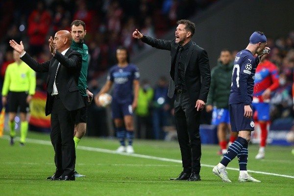 Simeone y Guardiola, un show aparte en el Atlético-City por Champions League.