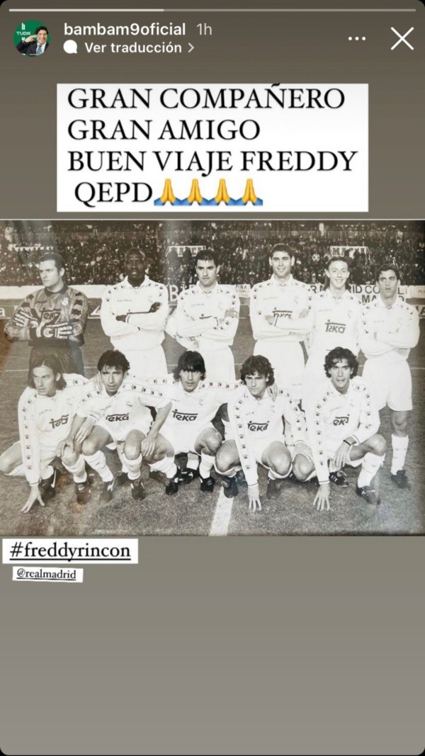 Zamorano se pronunció en redes sociales tras la muerte de Freddy Rincón. (Foto: Captura)