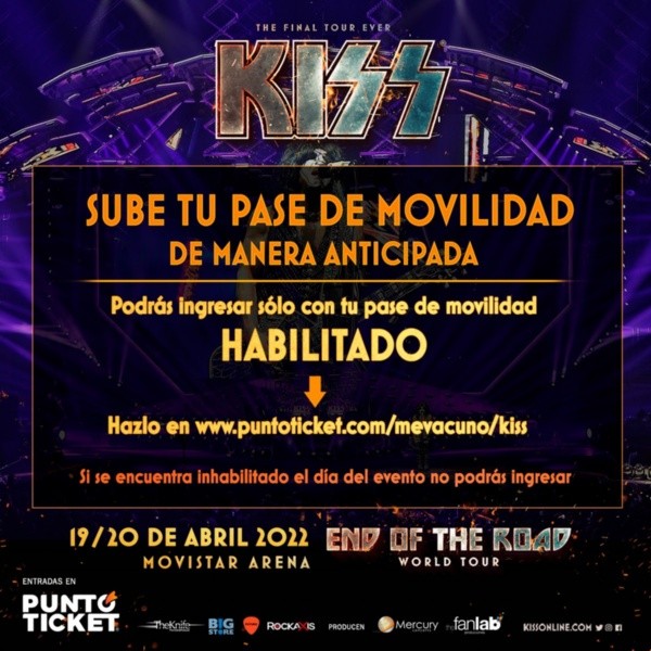 Lo que no puedes olvidar para ir a KISS en Chile.(Foto: The Fan Lab)