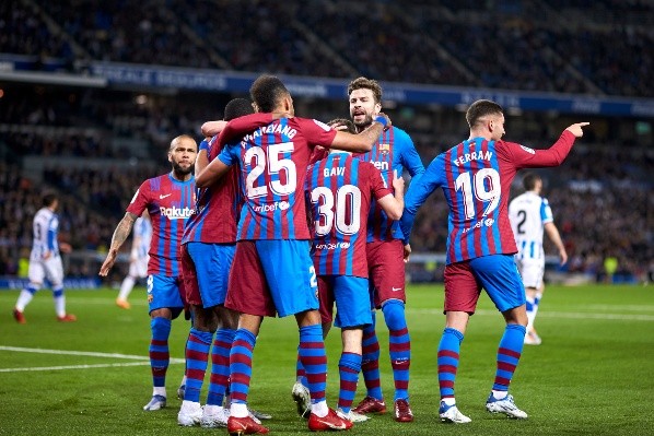 Barcelona pudo aguantar el gol marcado por Pierre Emerick Aubameyang. (Foto: Getty Images)