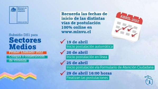 Calendario Subsidio DS1