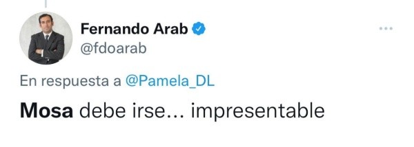 Mensajes de Fernando Arab contra Aníbal Mosa.