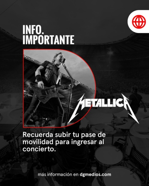 Lo que no puedes olvidar para ir a Metallica en Chile.(Foto: DG Medios)