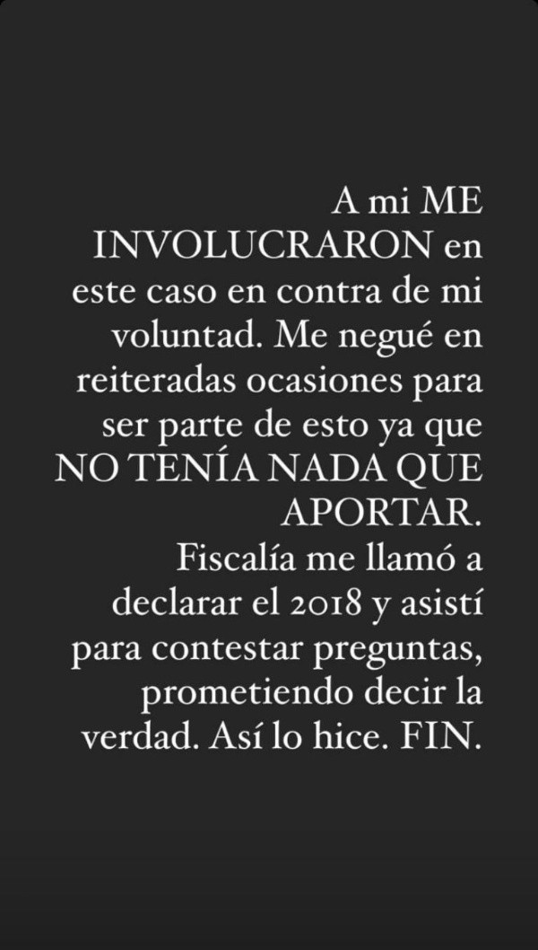 Javiera Díaz de Valdés pide reflexión ante el caso Nicolás López.(Foto: Instagram)