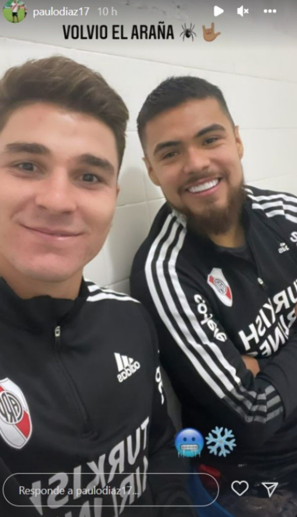 El mensaje de Paulo Díaz a Julián Álvarez en redes sociales