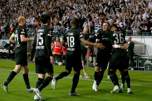 Rafael Santos Borré marcó el único gol del compromiso. (Foto: Getty Images)