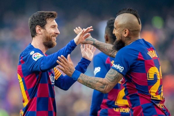Arturo Vidal y Lionel Messi han sido tanto rivales como compañeros. Aunque para el King, la Pulga sigue siendo el más duro de enfrentar. Foto: Getty Images
