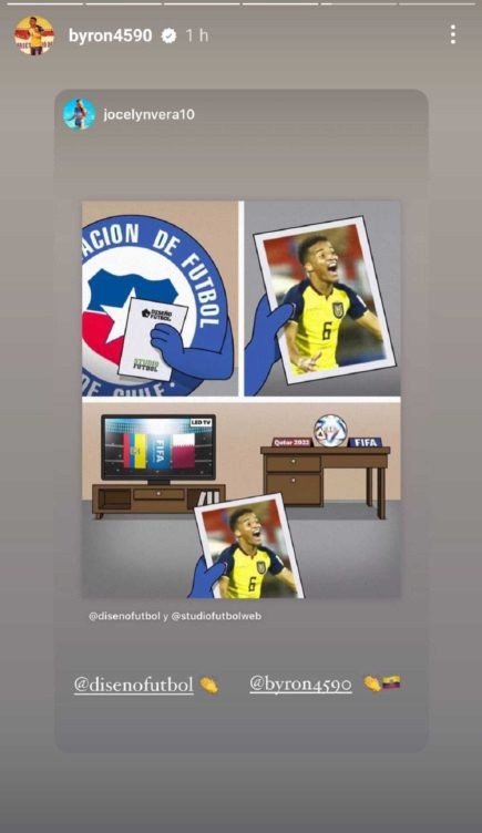 La irónica dedicatoria deByron Castillo a la selección chilena.