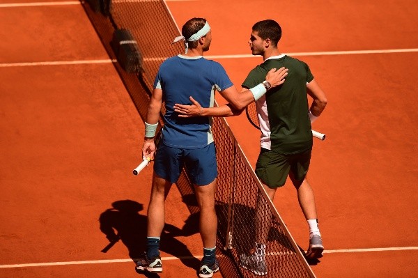 Rafa Nadal y Carlos Alcaraz protagonizaron un partidazo en Madrid. | Foto: Getty