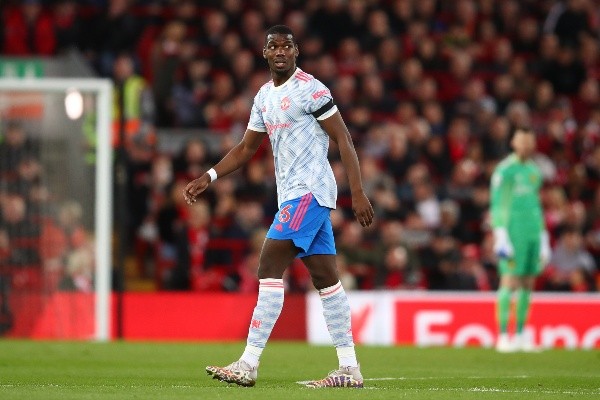 Pogba puede haber jugado su último partido con la camiseta del United ante Liverpool, donde salió por una lesión | Getty Images
