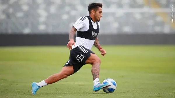 Marcos Bolados fue protagonista en el encuentro amistoso. Foto @Colocolo.