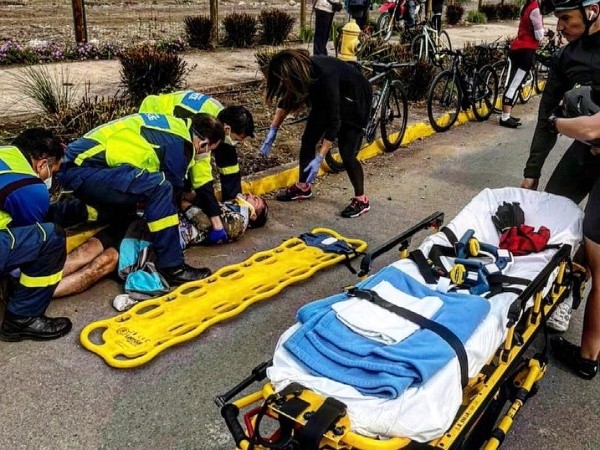 Cristián Sánchez sufre caída en bicicleta: Quedó con fractura en el esternón.(Foto: Instagram)