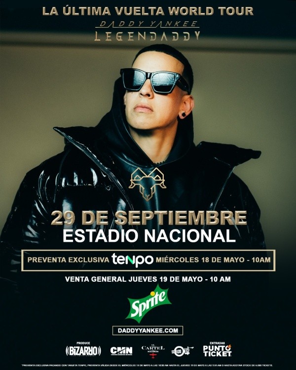 ¡Estos son los precios de las entradas para Daddy Yankee en Chile!