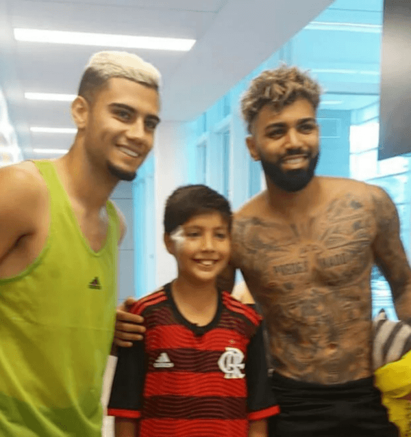 Thiago compartió con Gabigol en la práctica del Flamengo (Cedida)