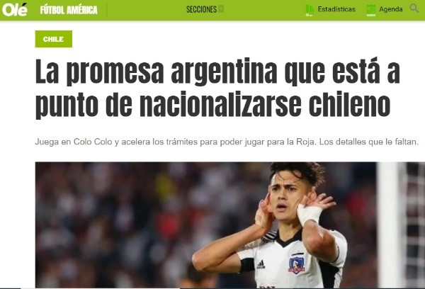 En Argentina también informan sobre la opción de Solari en la Roja.