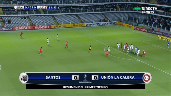 El gol del Sacha Sáez en la visita de La Calera contra Santos que fue mal anulado.