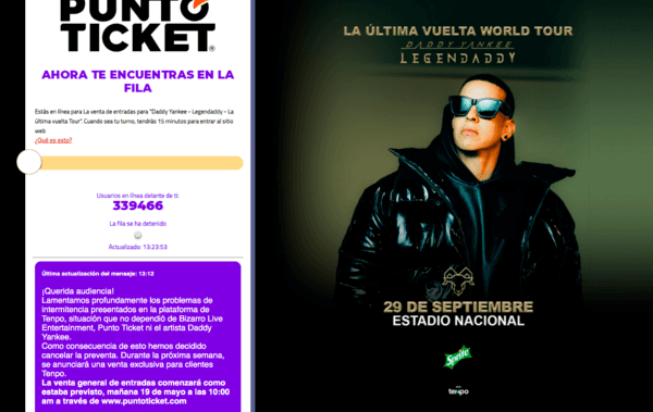 Daddy Yankee en Chile | Productora cancela la preventa.(Foto: PuntoTicket)