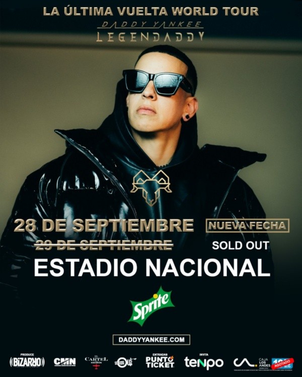 ¡Daddy Yankee confirma segundo show en Chile!