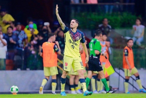 Valdés sonríe tras marcar para el América. | Foto: Jam Media