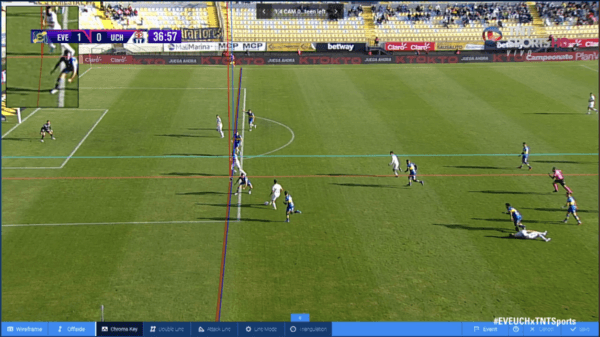 El offside tecnológico que marcó el VAR en el partido de la U.