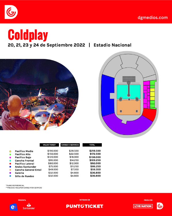 ¡Coldplay confirma cuarta fecha en Chile!