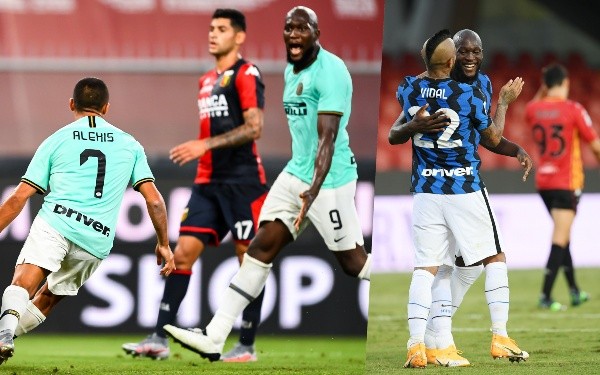 Tanto Alexis como Vidal compartieron camarín con Lukaku en Inter y ahora los chilenos se van mientras que el regreso de Romelu suena con fuerza. | Foto: Getty