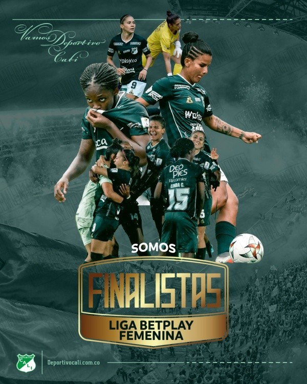 La placa de festejos tras la clasificación a la final. (Deportivo Cali)