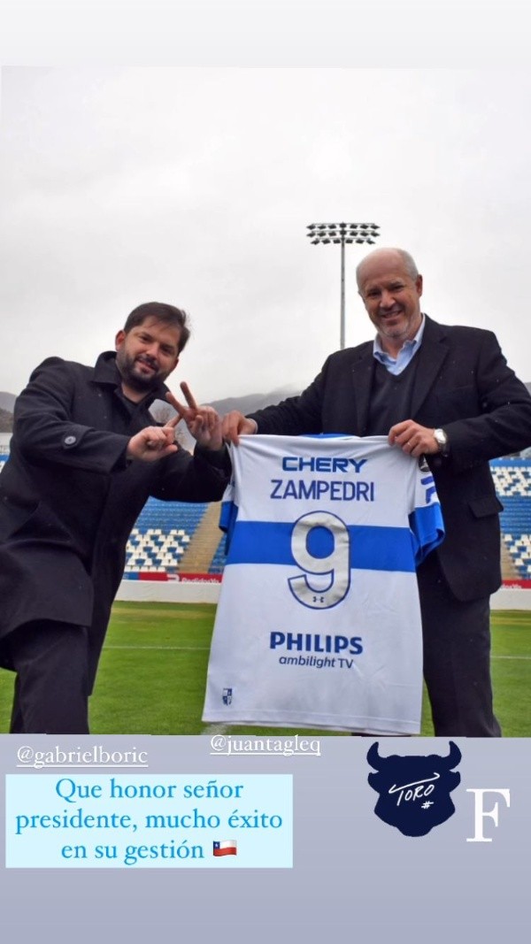 El mensaje de Zampedri al Presidente Gabriel Boric.