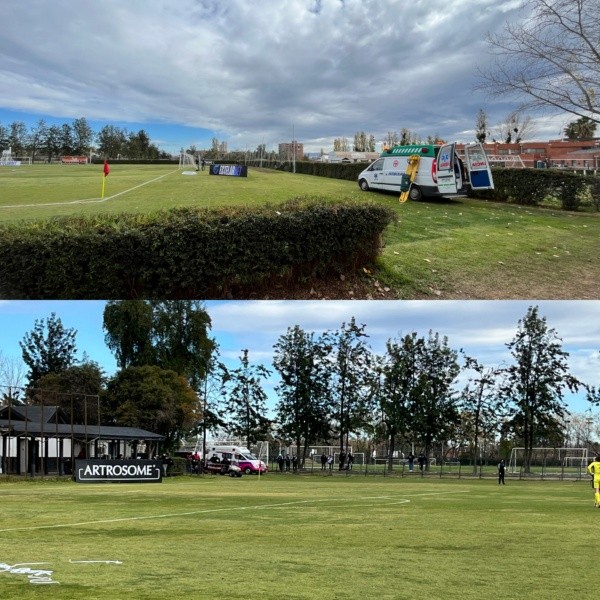 En el Monumental hubo dos ambulancias para Colo Colo vs UC. (RedGol)