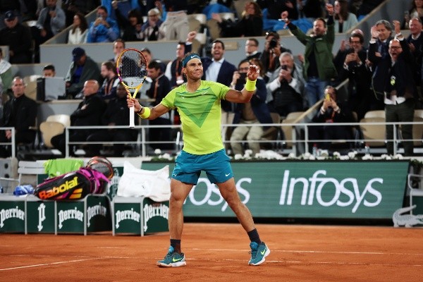 Rafa Nadal la rompió en la final de Roland Garros. | Foto: Getty