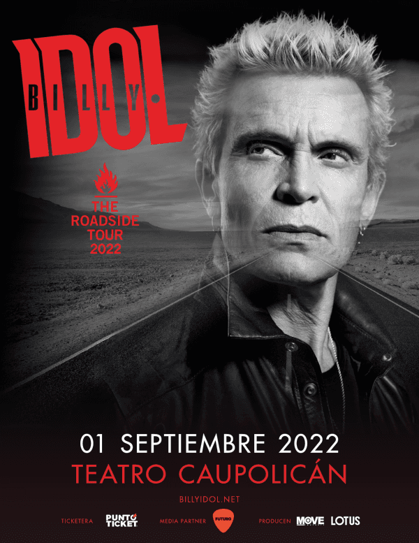 Billy Idol confirma su primer concierto en Chile.(Foto: Lotus)