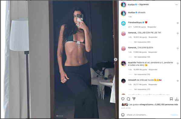 Carrete de Dua Lipa y Aaron Piper eleva a Polimá Westcoast en el escenario mundial.(Foto: Instagram)