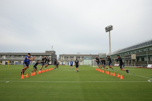La práctica de la selección chilena antes de enfrentar a Ghana en Japón. (Foto: Comunicaciones ANFP)