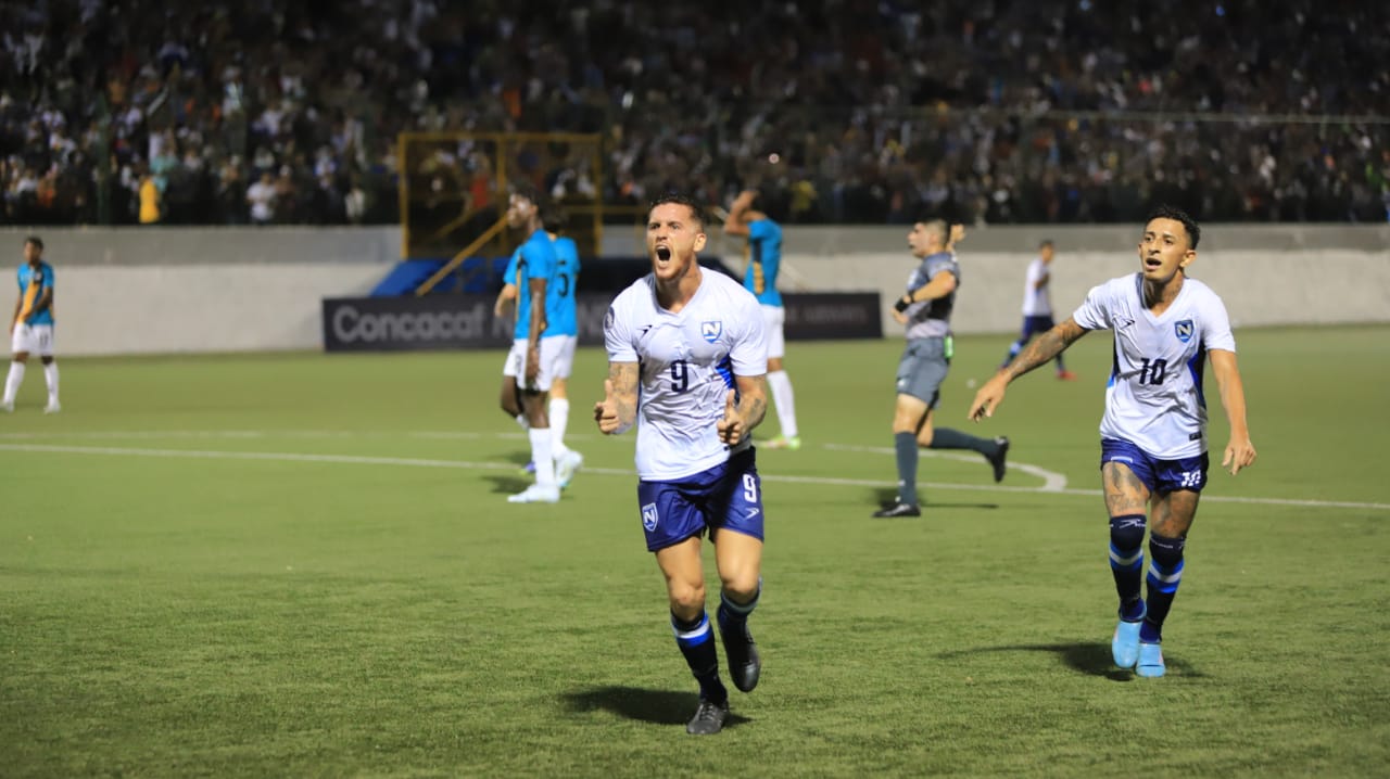 La celebración de la goleada ante Bahamas.
