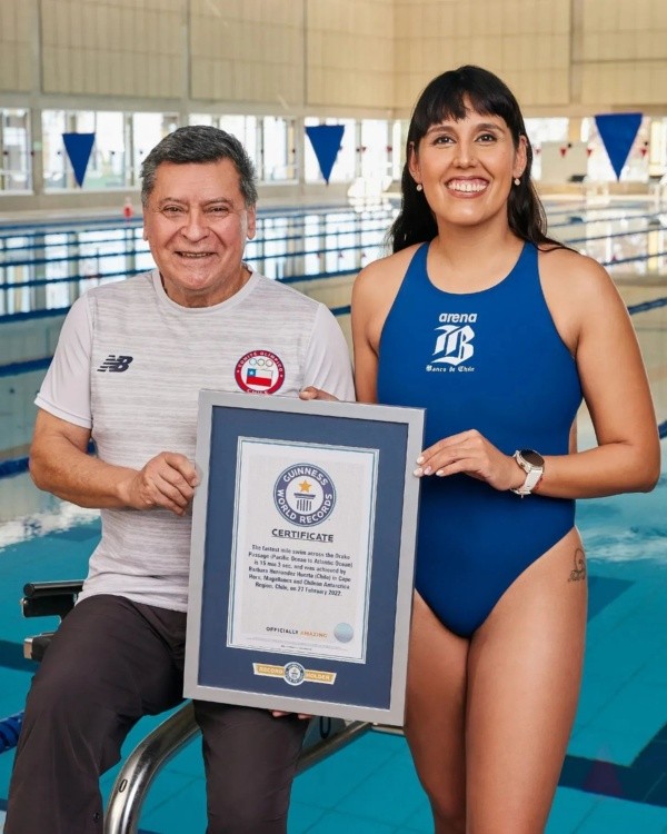 Hernández con su récord Guinness. (Instagram barbarehlla_h)