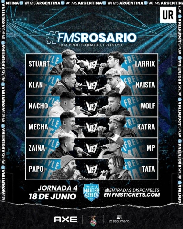 Cartelera con los duelos de la Jornada 4 de FMS Argentina. (Foto: FMS Argentina)