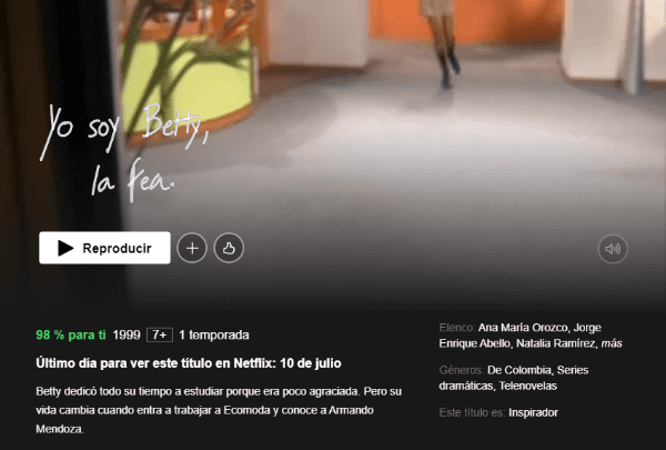 Betty, la fea | Netflix