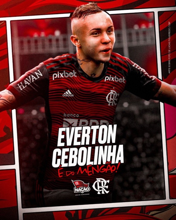 Everton Cebolinha oficializado en Flamengo. ¿Se reduce el presupuesto para Arturo Vidal?