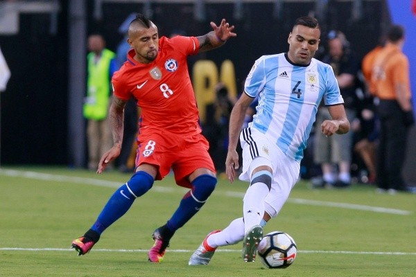Vidal en la final de la Copa América Centenario (Foto: Agencia Uno)