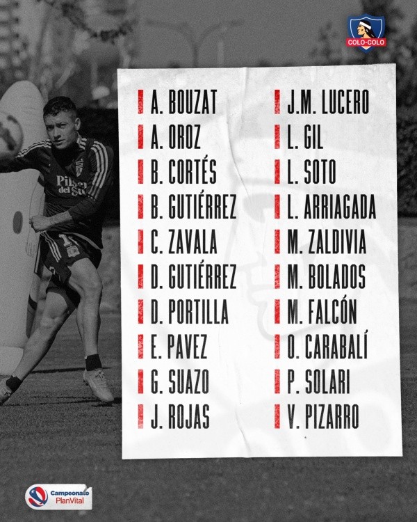 Los 20 nombres elegidos por Quinteros para visitar a Everton | Colo Colo
