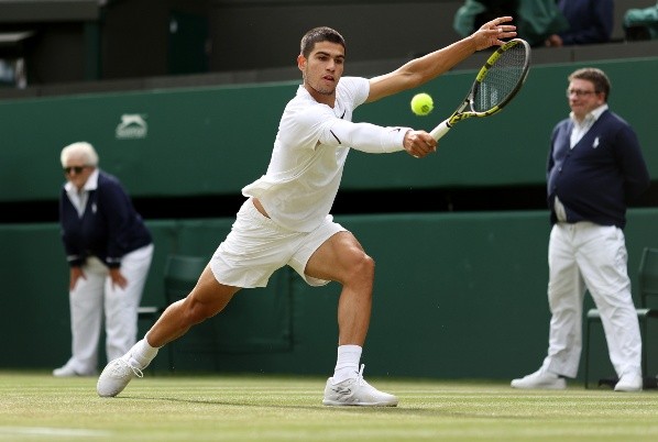 Alcaraz la rompió en Wimbledon. | Foto: Getty
