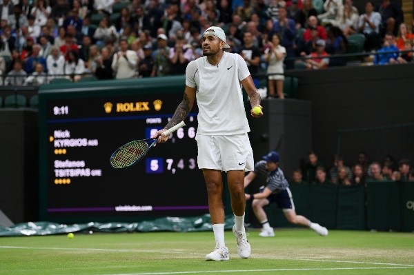 Kyrgios ha tenido un gran nivel en Wimbledon, aunque su carácter le sigue pasando factura. | Foto: Getty