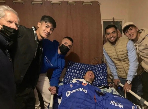 Tapia, Campos, Andía y Morales visitaron a Mario Acuña. | Foto: Instagram