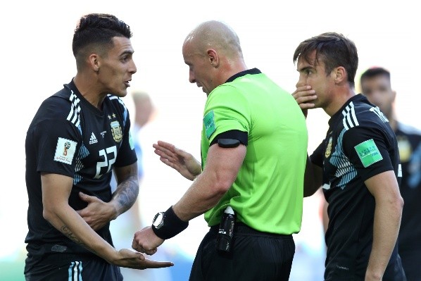 Cristian Pavón (22) en el partido que Argentina empató 1-1 ante Islandia en la primera jornada del Grupo D.