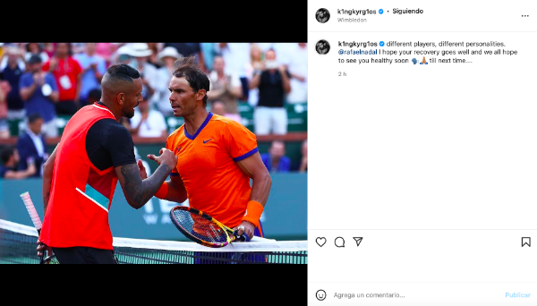 Kyrgios y Nadal no jugarán la semifinal de Wimbledon. |Foto: Getty