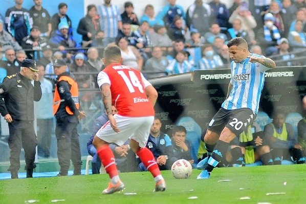 Vecchio fue una de las grandes figuras de Racing ante Independiente (Foto: Racing)