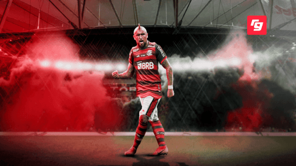 El crack Zico le abre los brazos a Arturo Vidal en el Flamengo.