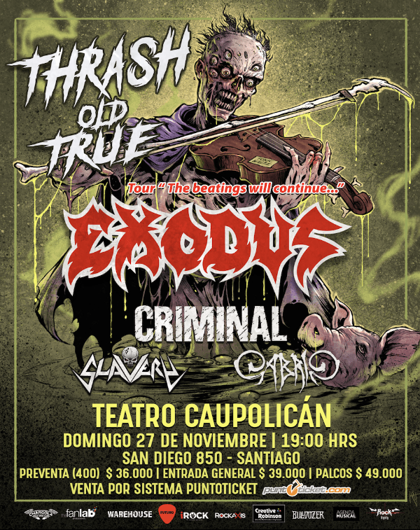 Exodus proyecta show en vivo para Chile.(Foto: The Fan Lab)